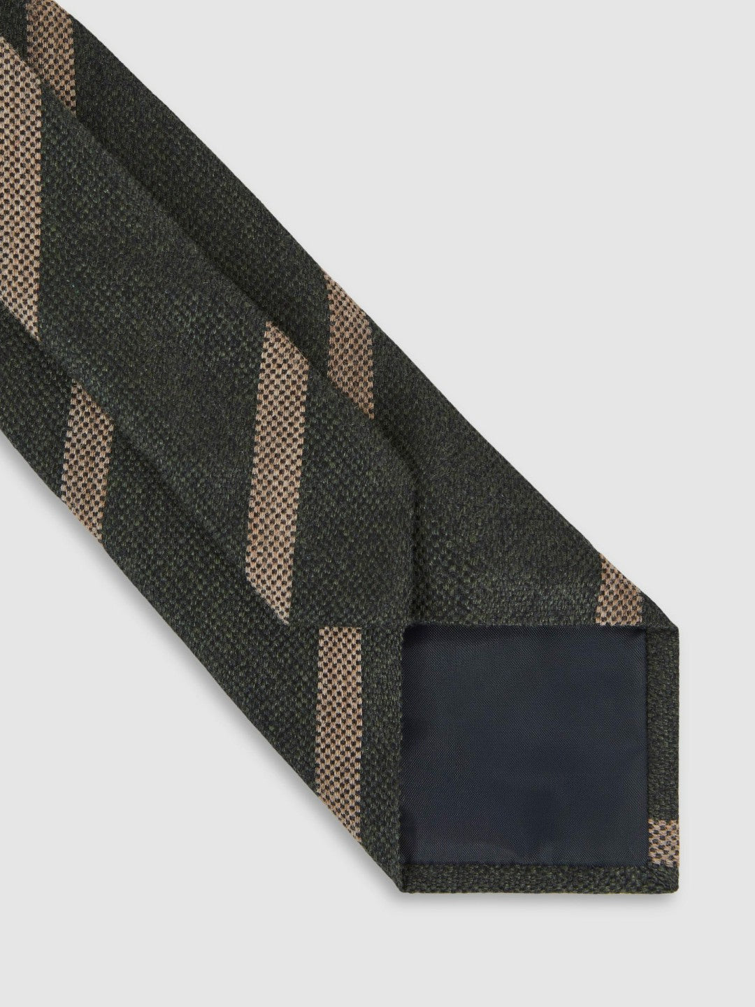 Wool-Silk Striped Tie in Forest Green | Reiss Men Popular