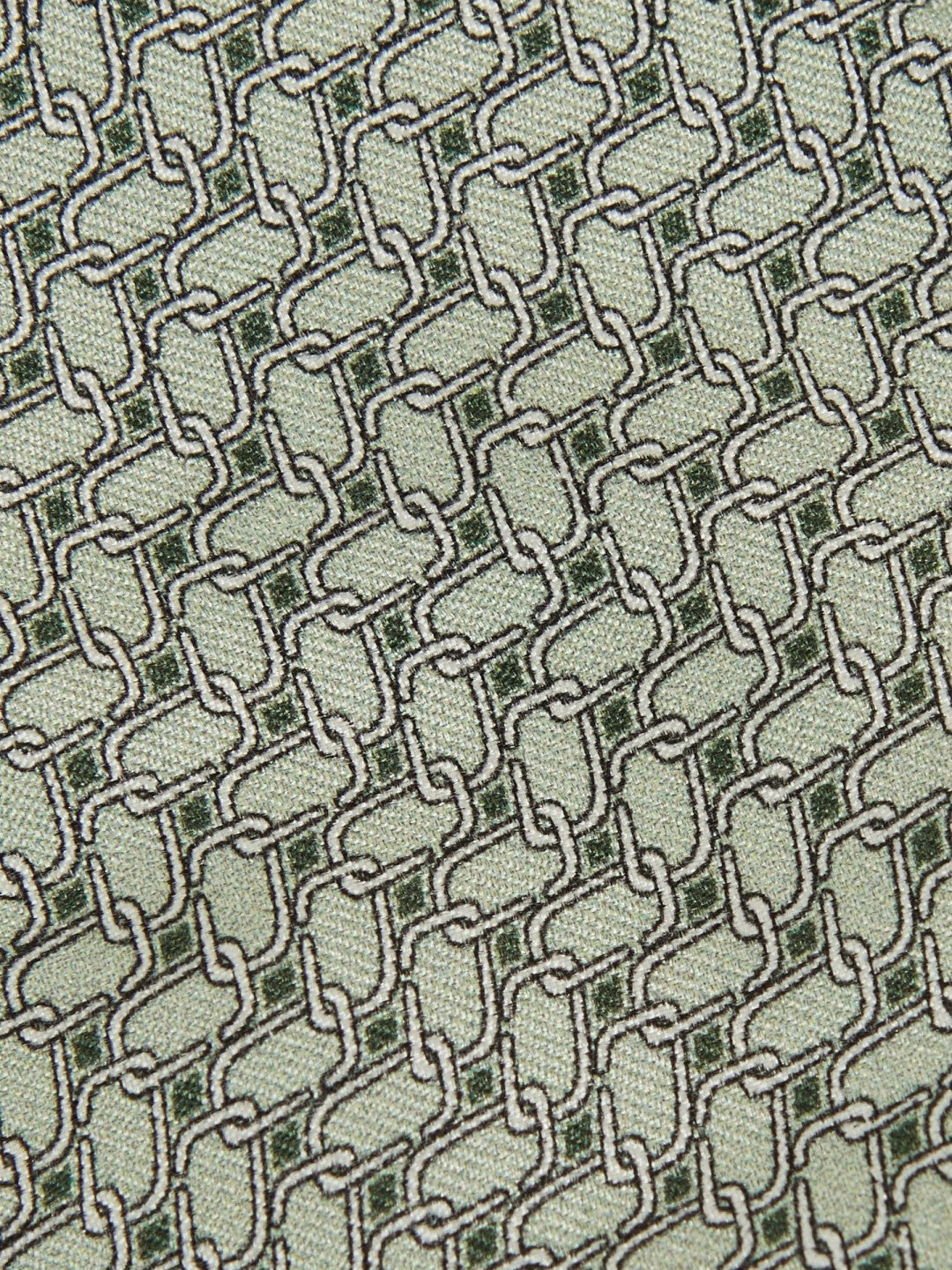 Silk Geometric-Chain Print Tie in Sage | Reiss Men Trending
