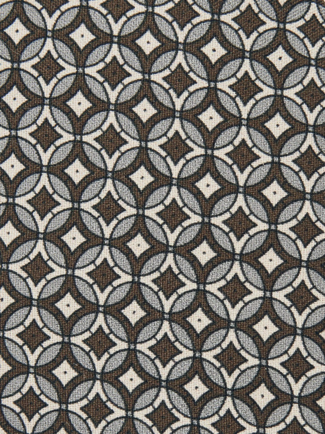 Silk Geometric-Print Tie in Chocolate Brown Multi | Reiss Men Trending
