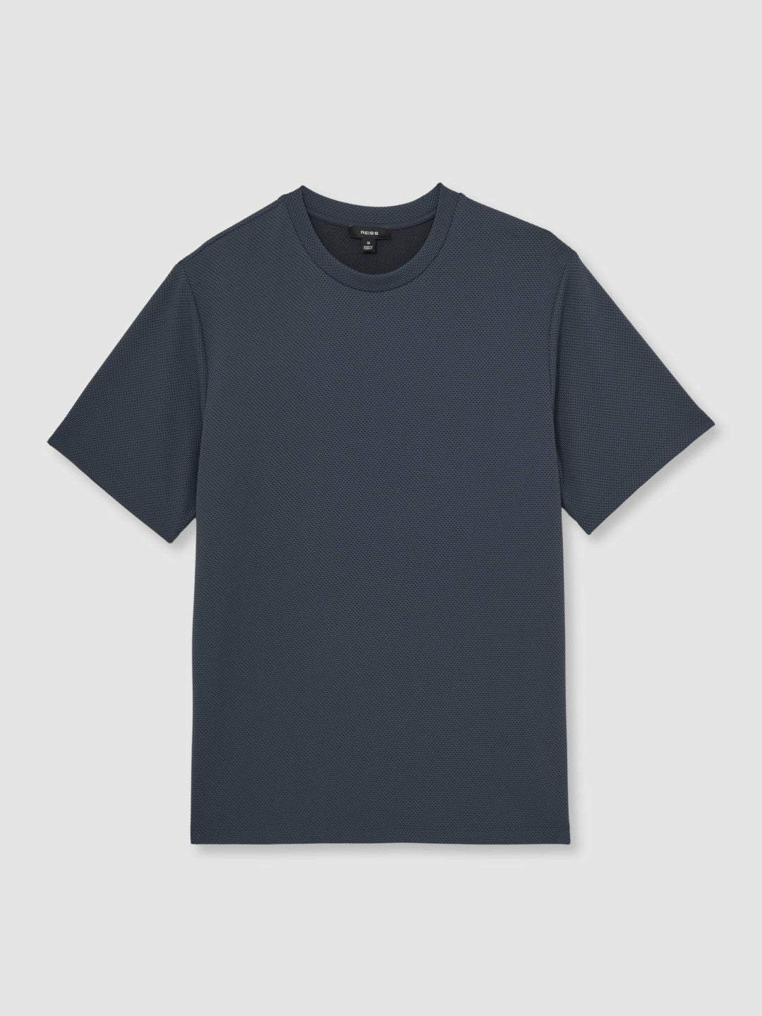 Textured Crew-Neck T-Shirt in Airforce Blue | Reiss Men Recommended