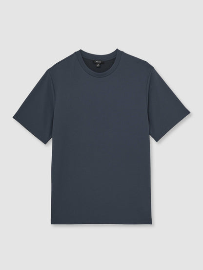 Textured Crew-Neck T-Shirt in Airforce Blue | Reiss Men Recommended