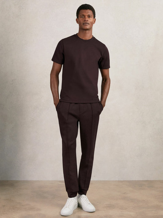Interlock Drawstring Joggers in Cherry Red | Reiss Men Recommended