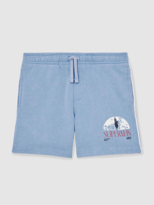 13-14 yrs Superman Logo-Print Shorts in Light Blue | Reiss Children & Baby New