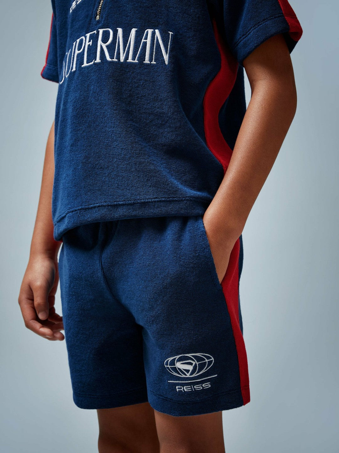 13-14 yrs Superman Towelling Shorts in Blue/Red | Reiss Children & Baby Best Seller