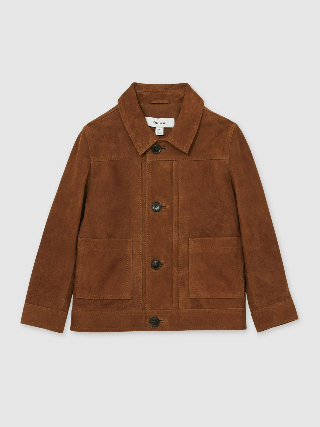 13-14 yrs Suede Worker Jacket in Tobacco Brown | Reiss Children & Baby Trending