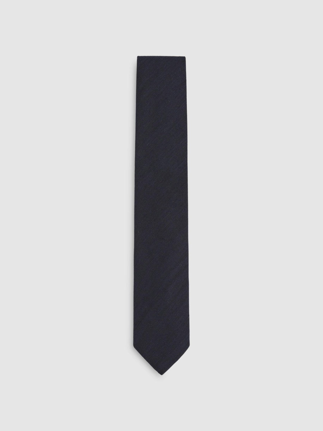 Silk Blend Textured Tie in Navy | Reiss Men Best Seller