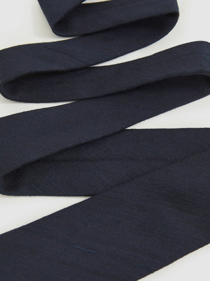 Silk Blend Textured Tie in Navy | Reiss Men Best Seller