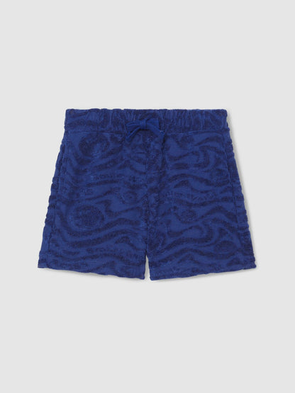 9-13 yrs SmileyWorld Wave Texture Shorts in Bright Blue | Reiss Children & Baby New