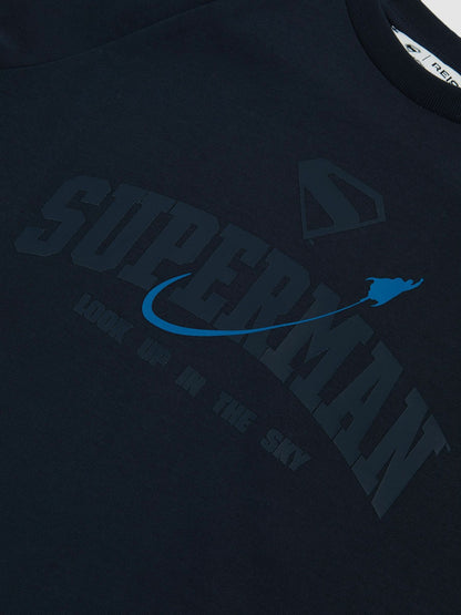 13-14 yrs Superman Raglan Logo T-Shirt in Navy Blue | Reiss Children & Baby New