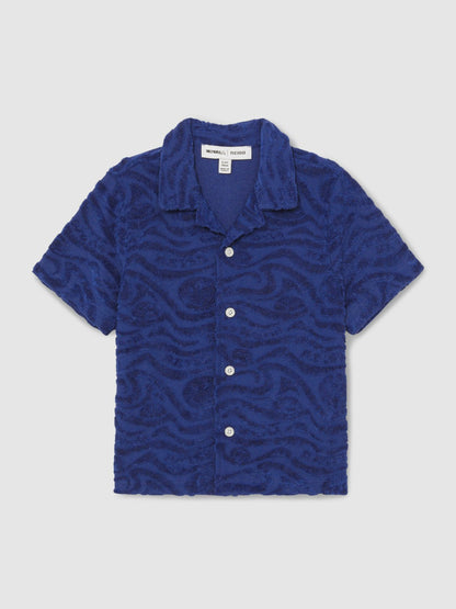 13-14 yrs SmileyWorld Wave Texture Shirt in Bright Blue | Reiss Children & Baby New
