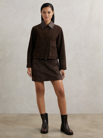 Leather Chelsea Boots in Brown | Reiss Women Signature