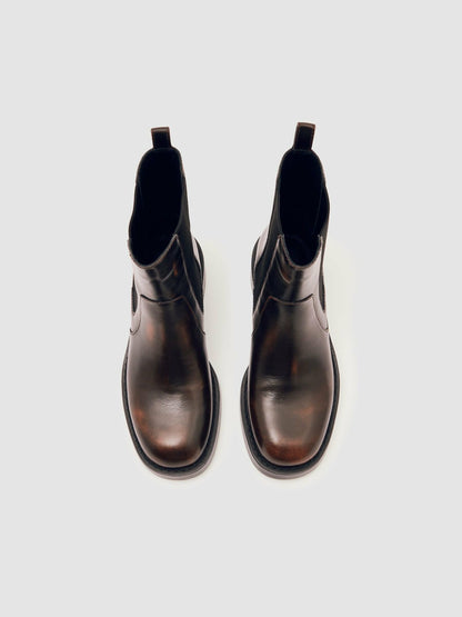 Leather Chelsea Boots in Brown | Reiss Women Signature