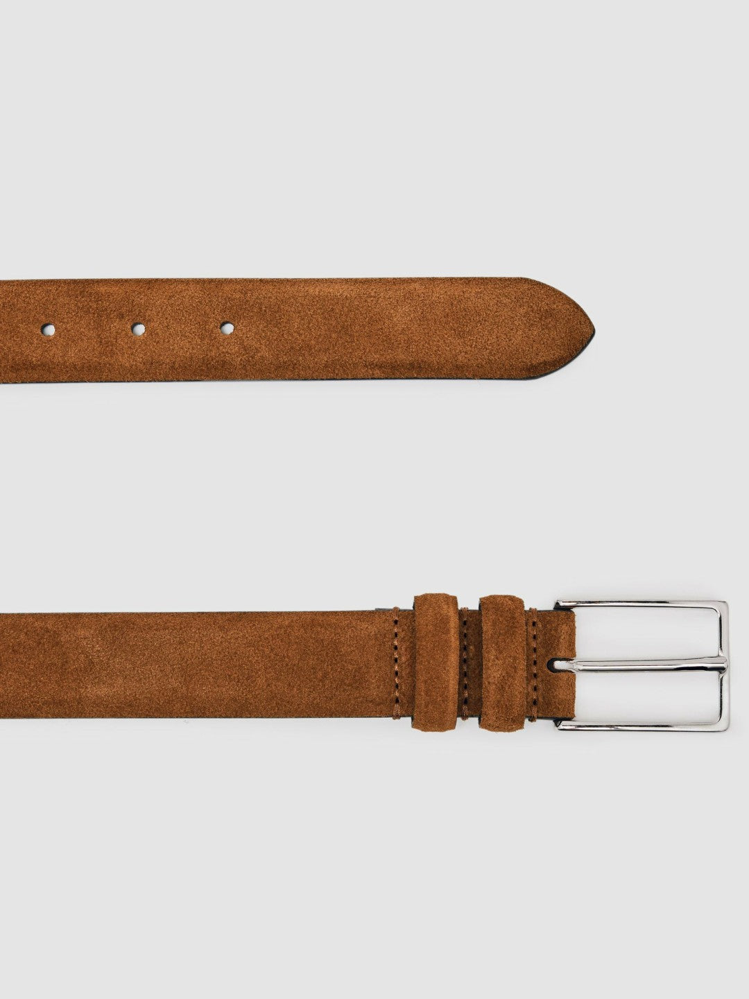 Suede Belt in Tobacco Brown | Reiss Men Trending
