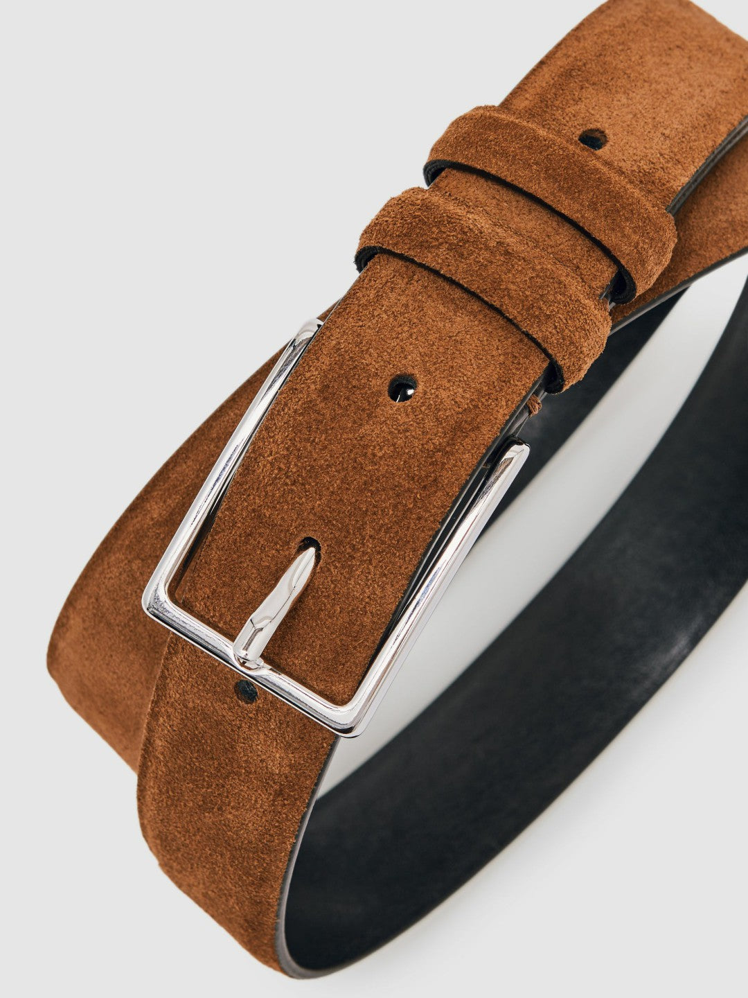 Suede Belt in Tobacco Brown | Reiss Men Trending