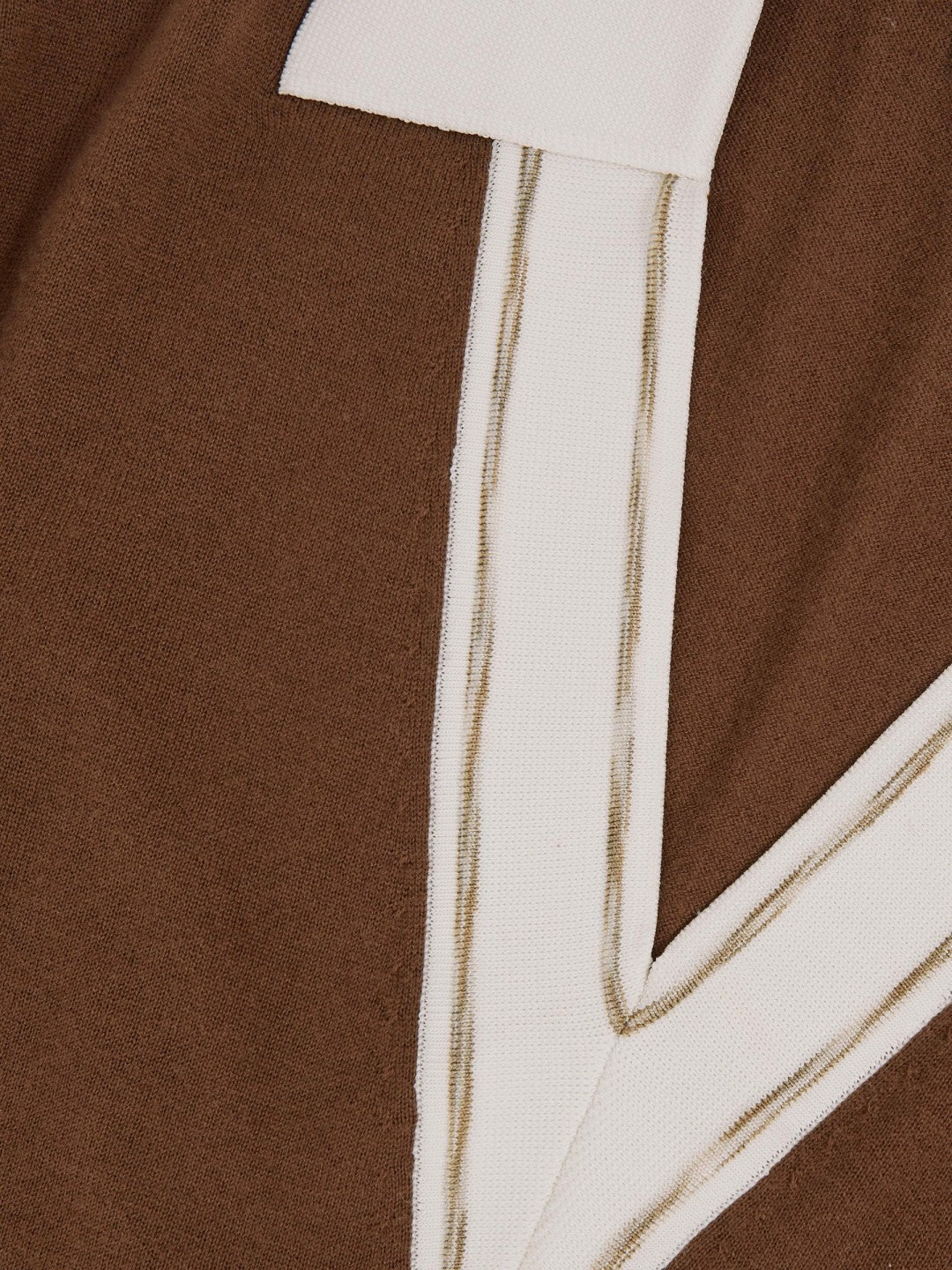 Wool Collared Cricket Jumper in Chocolate Brown/Ivory | Reiss Women Recommended