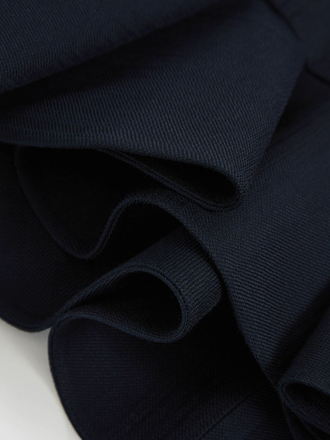 Ruffle-Hem Mini Skirt in Navy | Reiss Women Signature