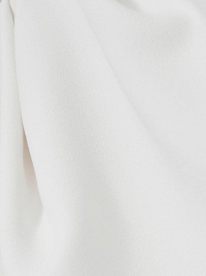 One-Shoulder Draped Top in Ivory | Reiss Women Exclusive