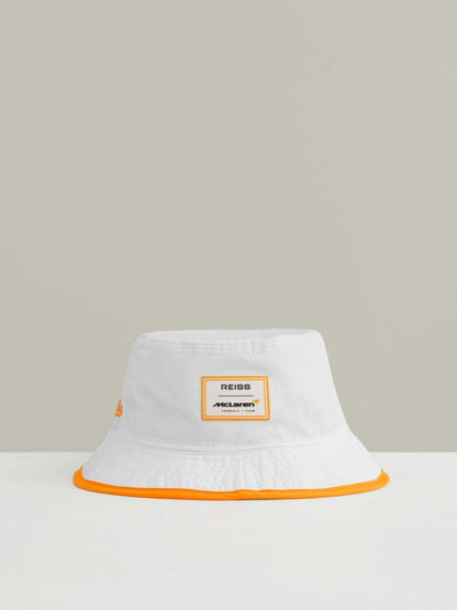 McLaren F1 Team Speedmark Bucket Hat in White | Reiss Men Signature