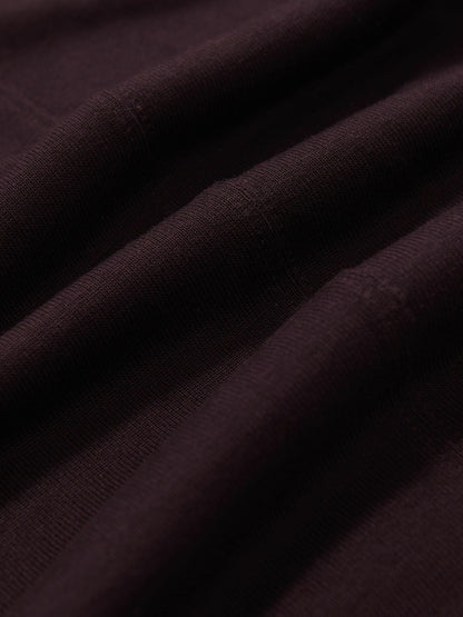 Jersey V-Neck Top in Plum | Reiss Women Featured