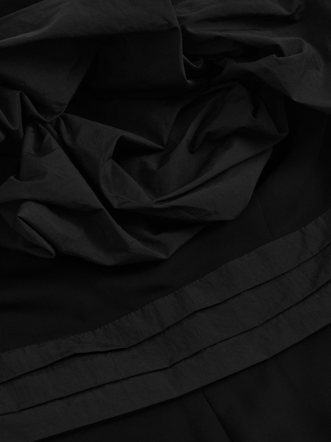 Sculptural Strapless Wide-Leg Jumpsuit in Black | Reiss Women Featured