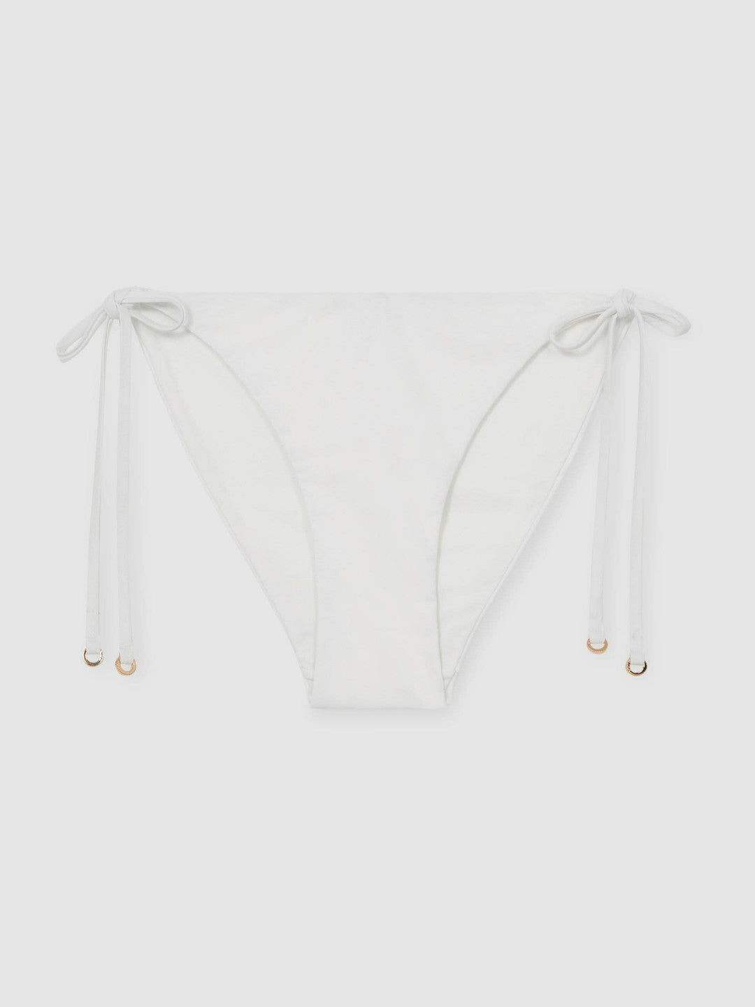 Side Tie Bikini Bottoms in White | Reiss Women Exclusive