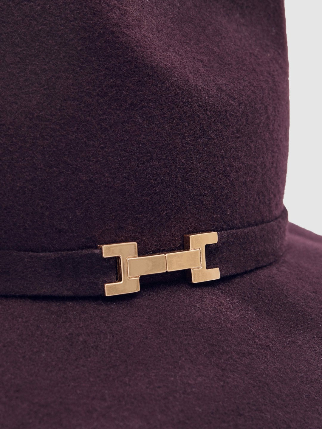 Wool Fedora Hat in Burgundy | Reiss Women Signature