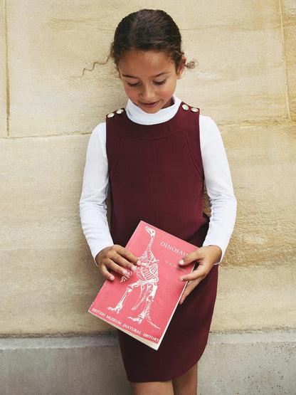 3-9 yrs Button-Detail Sleeveless Shift Dress in Berry | Reiss Children & Baby Popular