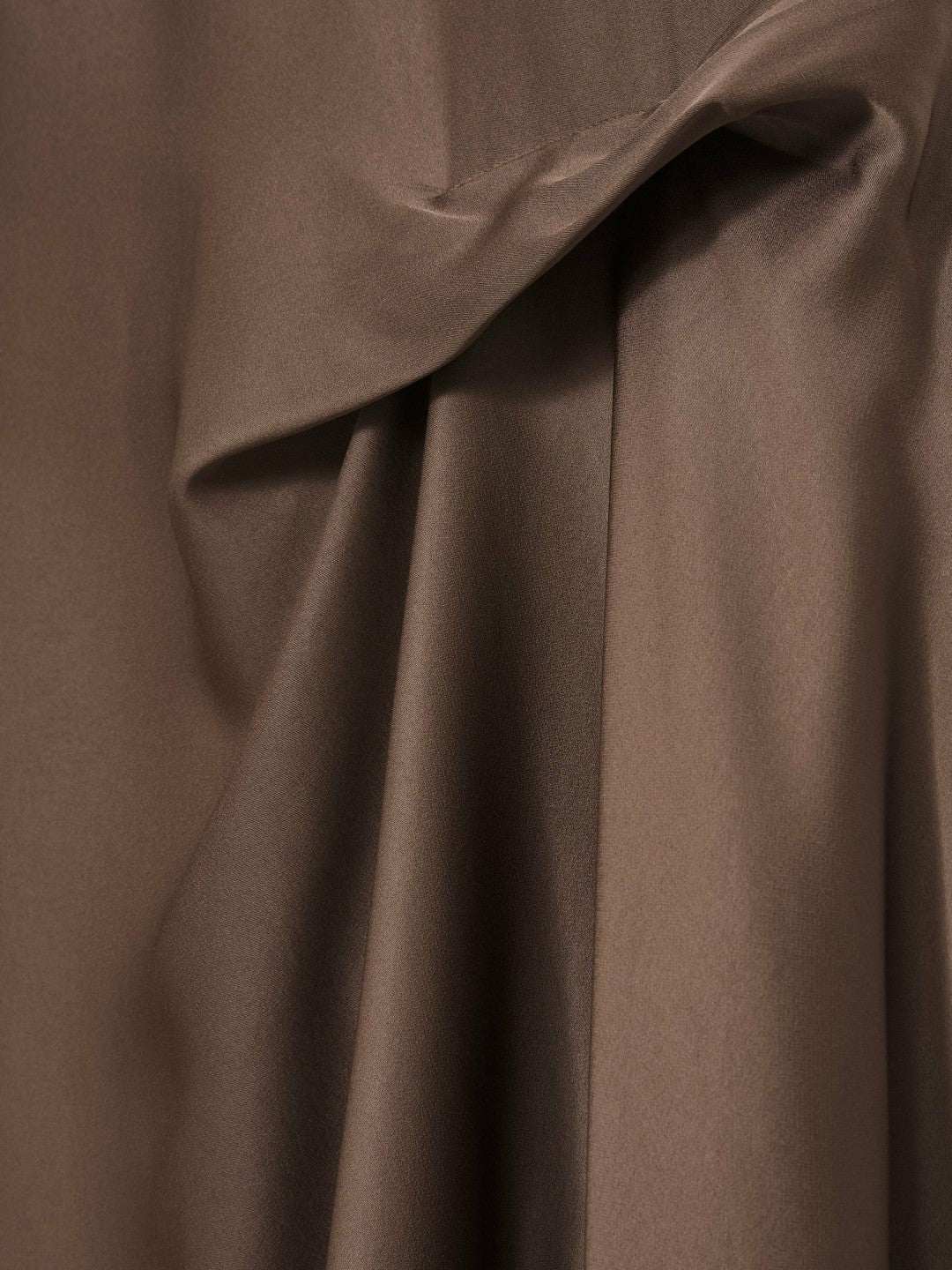 Satin Tuck-Detail Cape Midi Dress in Taupe Brown | Reiss Women Popular