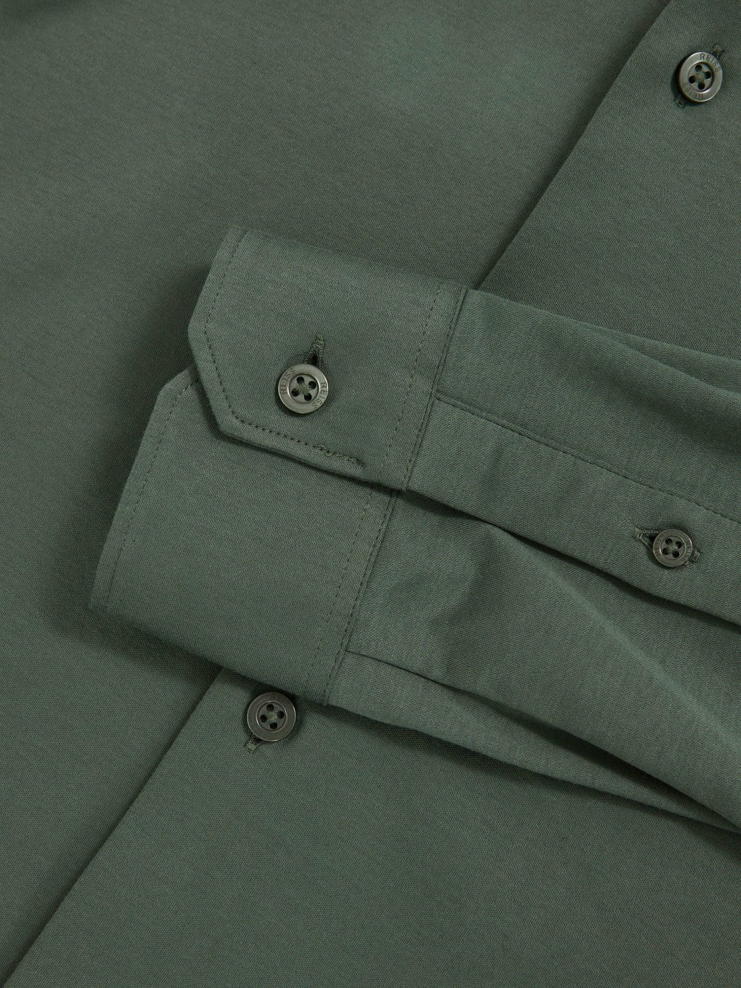 Cotton-Jersey Button-Through Shirt in Kale Green | Reiss Men Premium