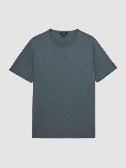 Airwater-Cotton Crew-Neck T-Shirt in Airforce Blue | Reiss Men Recommended