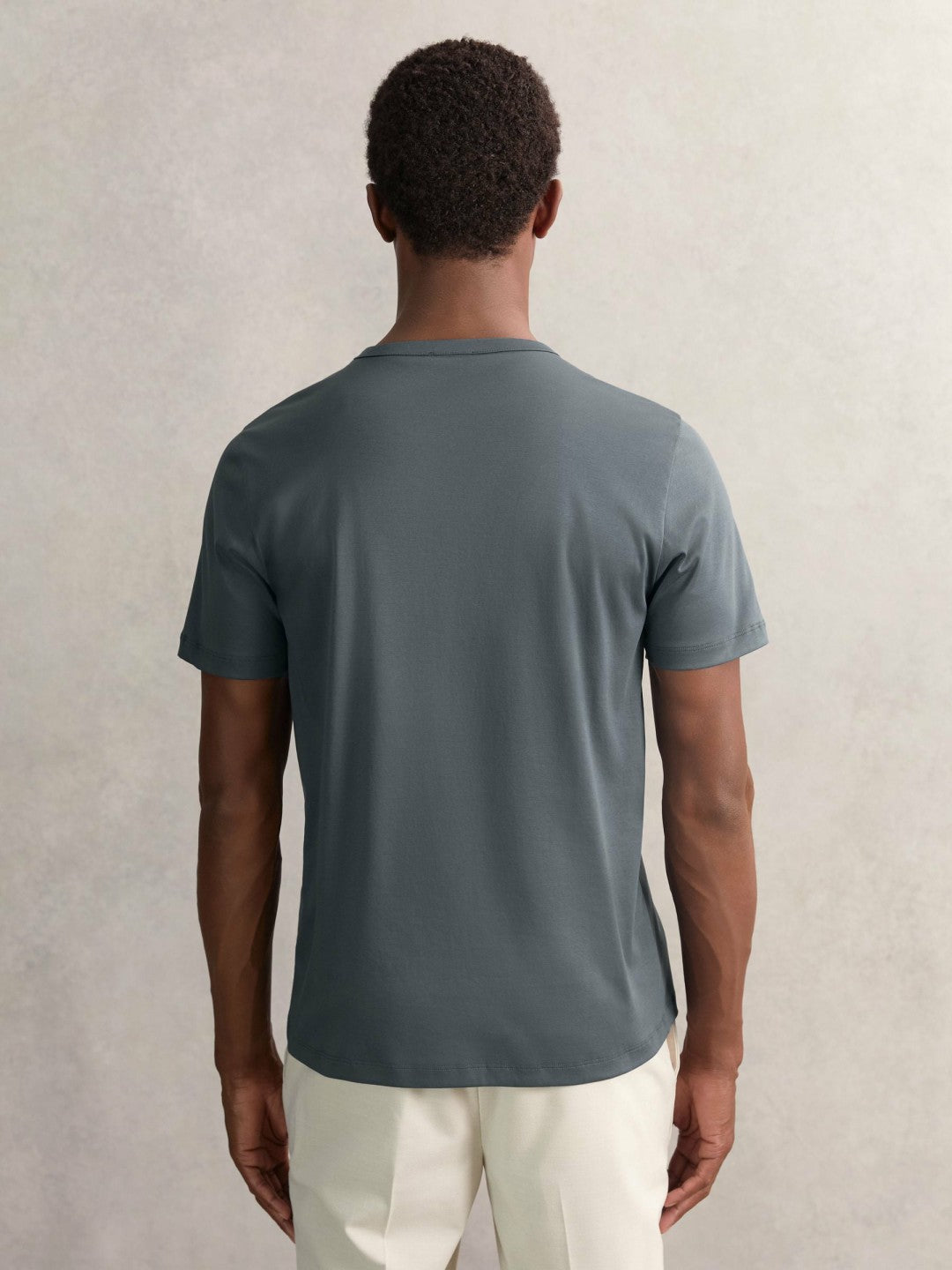 Airwater-Cotton Crew-Neck T-Shirt in Airforce Blue | Reiss Men Recommended