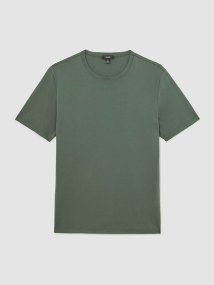 Airwater-Cotton Crew-Neck T-Shirt in Kale Green | Reiss Men Featured