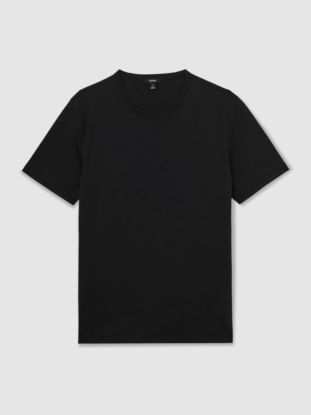 Airwater-Cotton Crew-Neck T-Shirt in Black | Reiss Men Featured