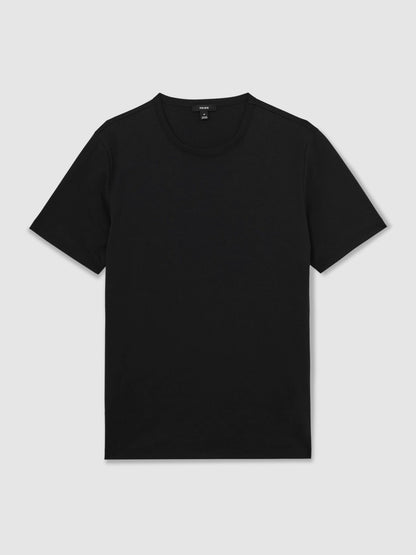 Airwater-Cotton Crew-Neck T-Shirt in Black | Reiss Men Featured