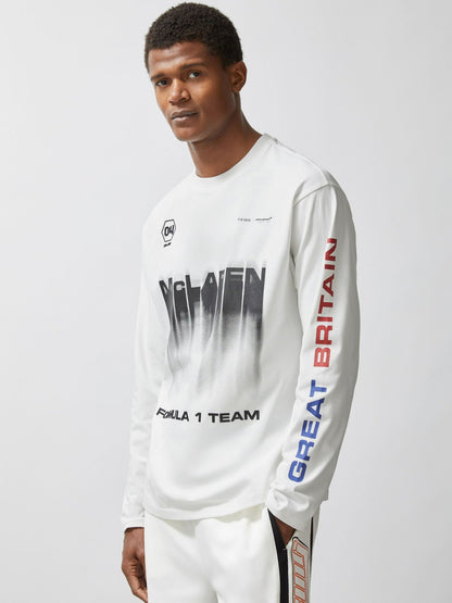 McLaren F1 Team British GP T-Shirt Unisex Fit in White | Reiss Men New
