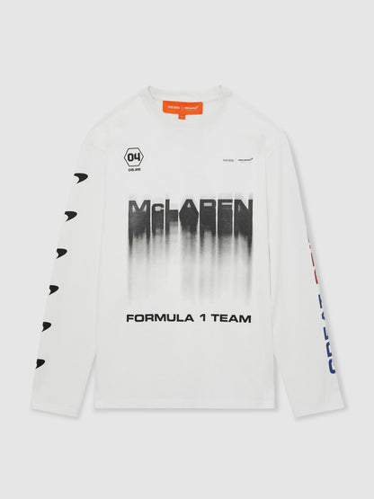 McLaren F1 Team British GP T-Shirt Unisex Fit in White | Reiss Men New