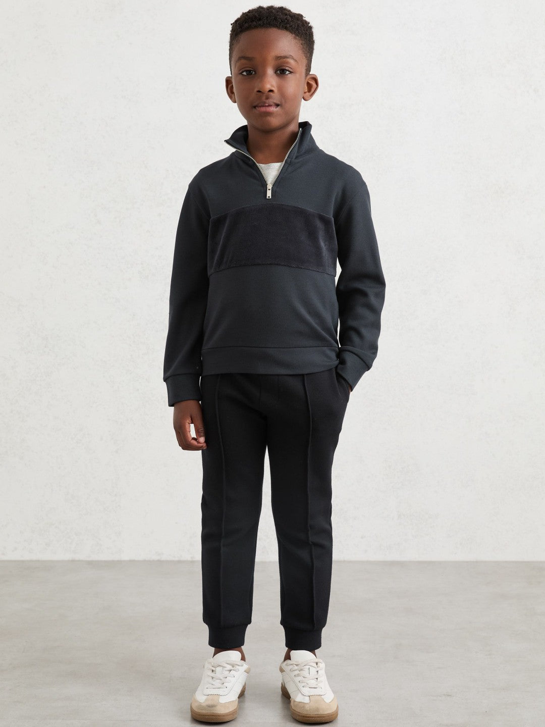 3-9 yrs Interlock Drawstring Joggers in Navy Blue | Reiss Children & Baby Best Seller