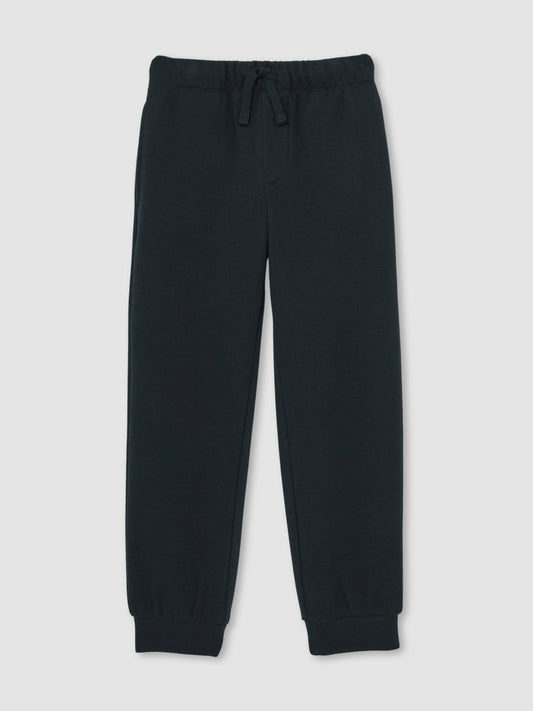 Cotton-Blend Textured Cuffed Joggers in Navy | Reiss Children & Baby Exclusive