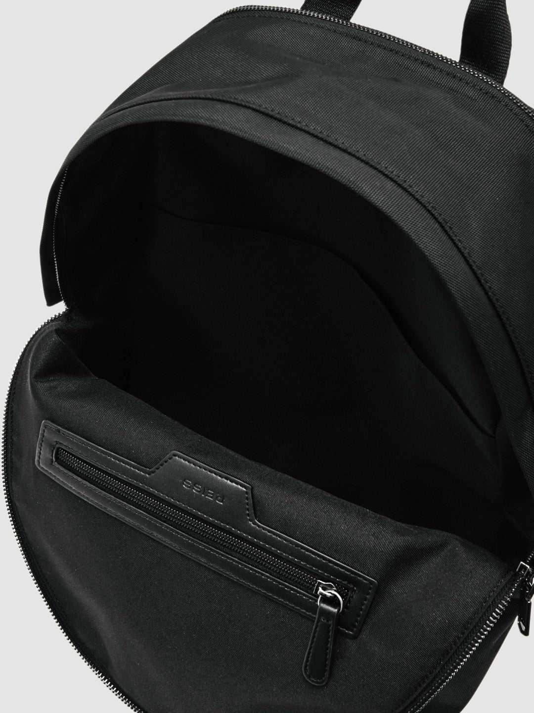 Woven Zipped Backpack in Black | Reiss Men Best Seller