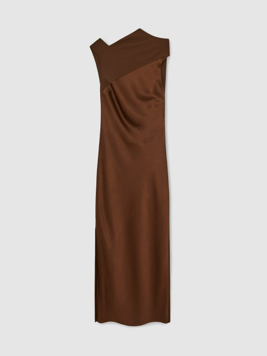Petite Back Detail Midi Dress in Bronze | Reiss Women Signature