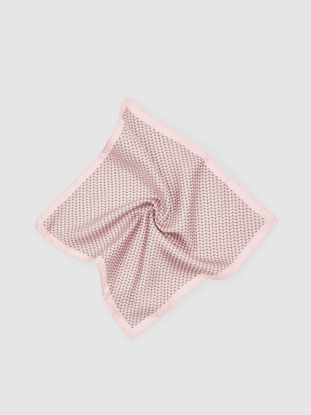 Geo Chain Detail Pocket Square in Soft Pink | Reiss Men Recommended