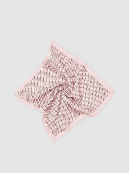 Geo Chain Detail Pocket Square in Soft Pink | Reiss Men Recommended
