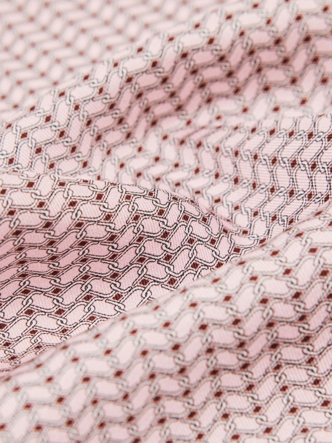 Geo Chain Detail Pocket Square in Soft Pink | Reiss Men Recommended