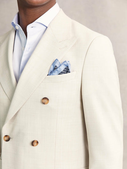 Geo Chain Detail Pocket Square in Navy | Reiss Men Premium