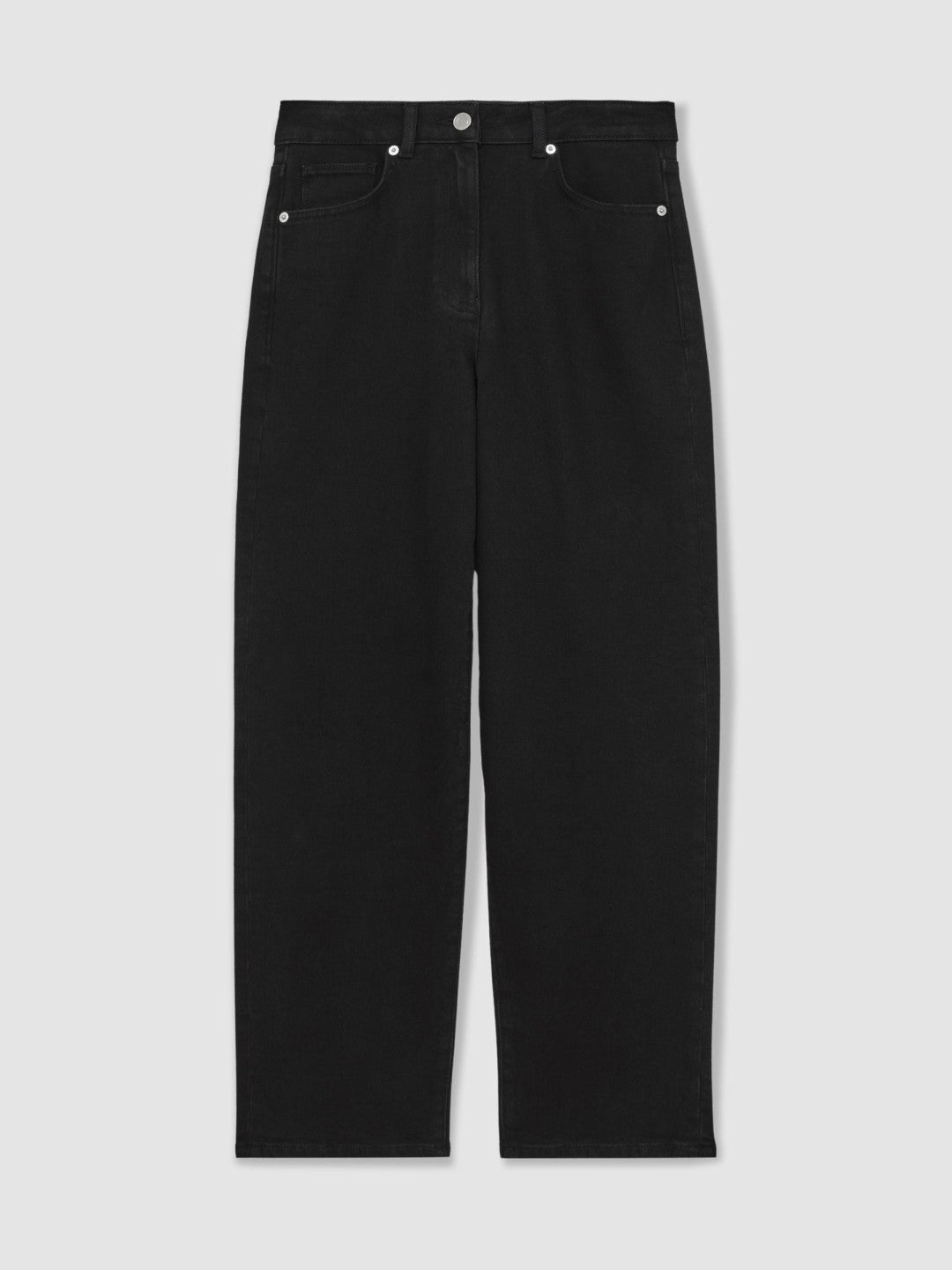 Petite Mid Rise Straight Leg Jeans in Black | Reiss Women New