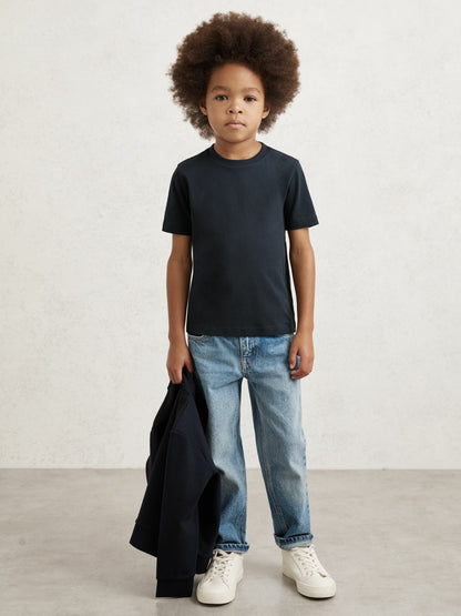 9-13 yrs Crew Neck T-Shirt in Navy | Reiss Children & Baby Best Seller