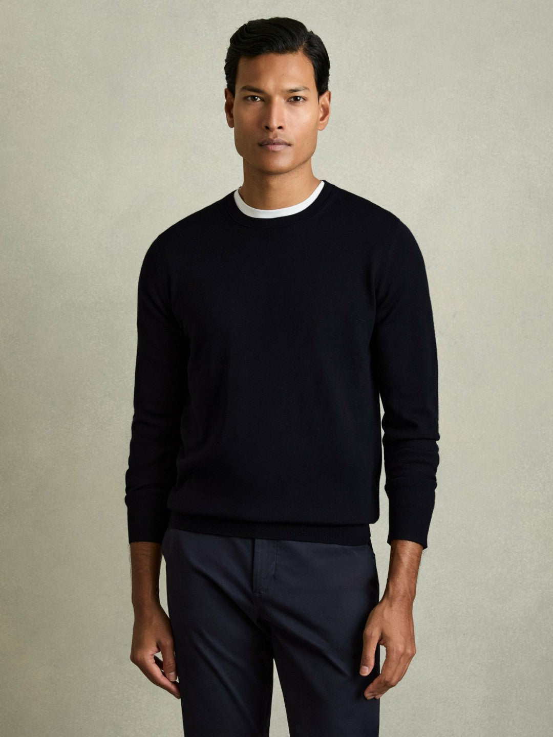 Pack of Two Merino Wool Jumpers in Navy | Reiss Men Recommended