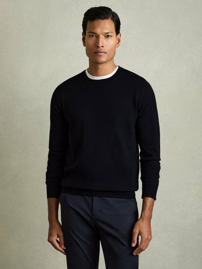 Pack of Two Merino Wool Jumpers in Navy | Reiss Men Recommended