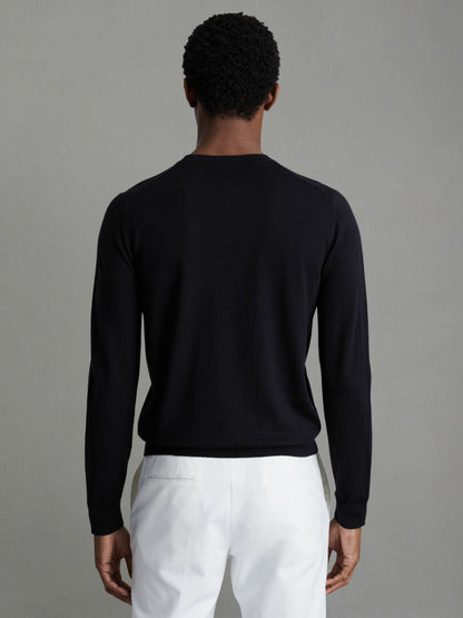 Pack of Two Merino Wool Jumpers in Navy | Reiss Men Recommended