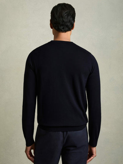 Pack of Two Merino Wool Jumpers in Navy | Reiss Men Recommended